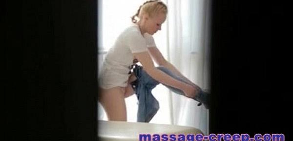  Blonde teen fucked by her masseur